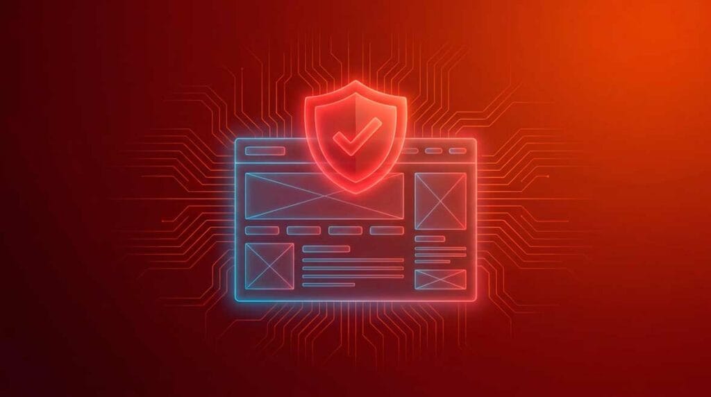 Mantenimiento WordPress en Colombia - escudo de seguridad protegiendo un sitio web
